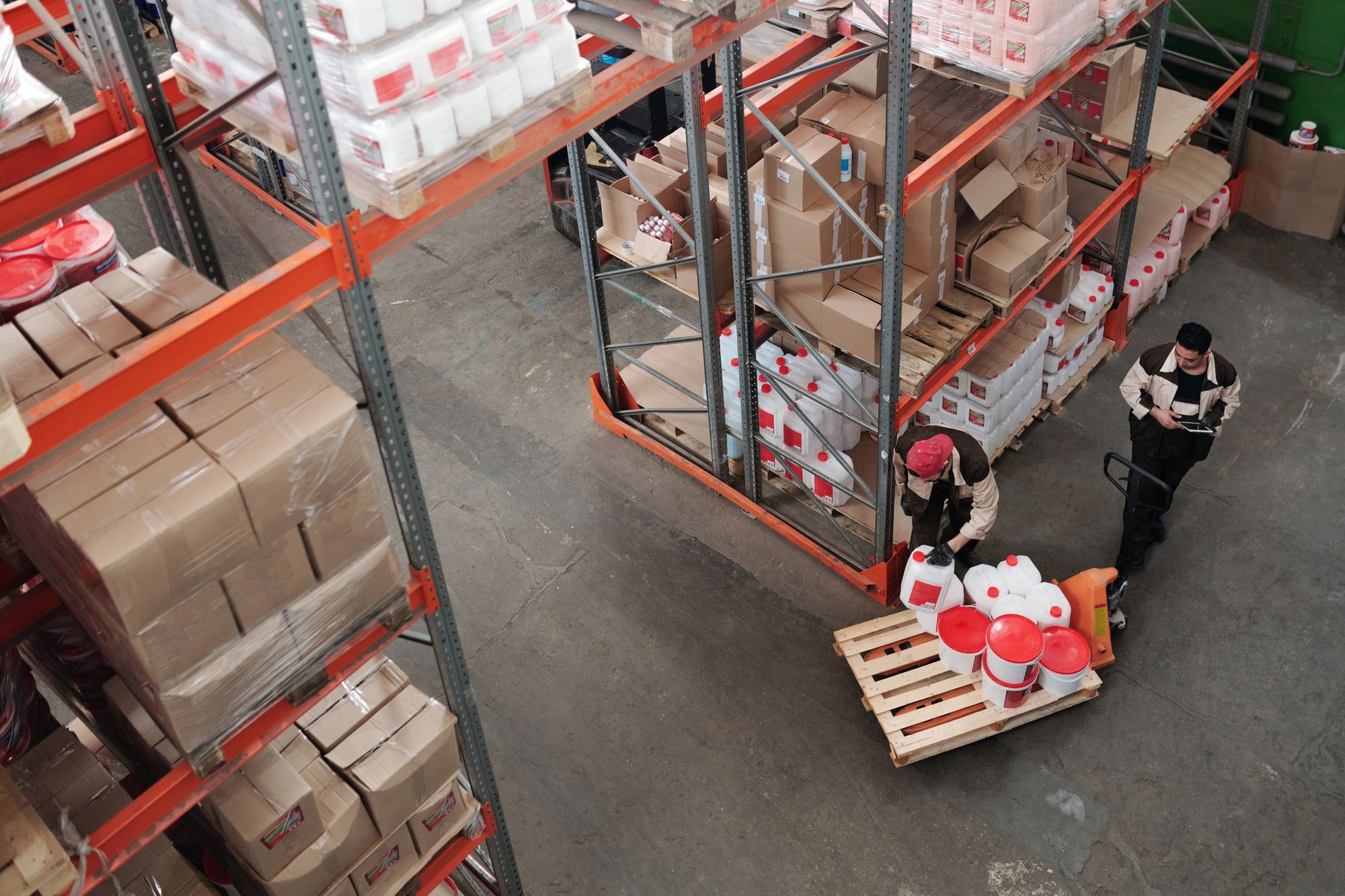 Warehouse team coordinating shipment operations